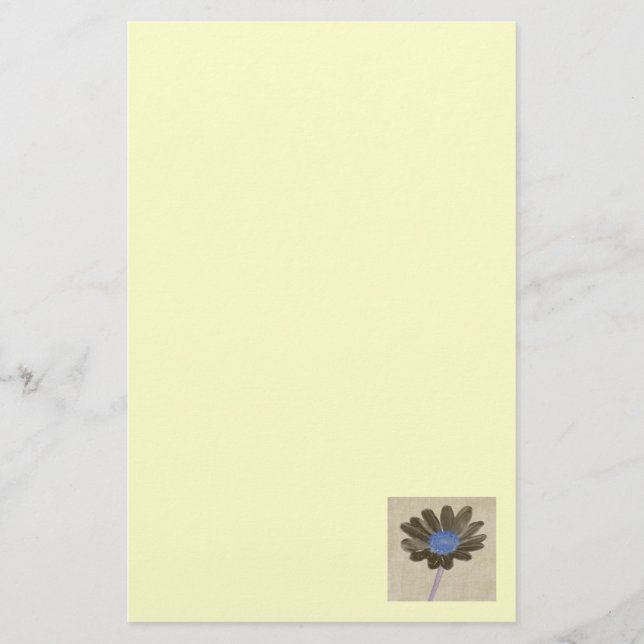 Neutral Daisy Notepaper Stationery (Front)