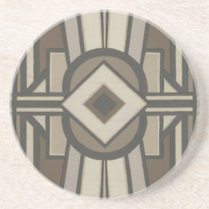 Neutral Deco Panel II Coaster