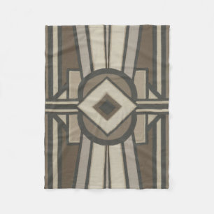 Neutral Deco Panel II Fleece Blanket