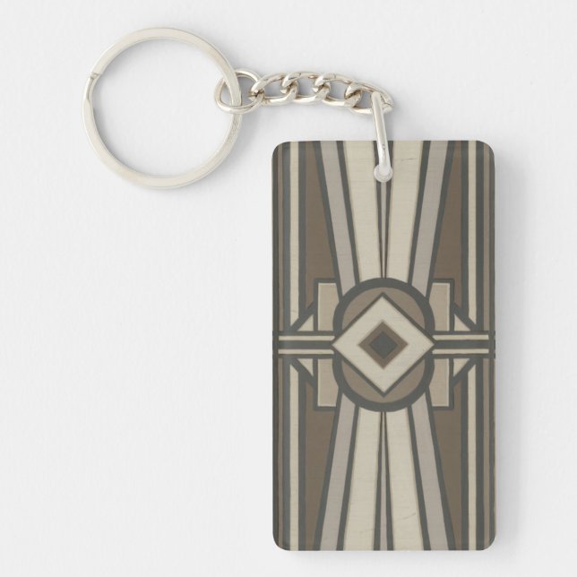 Neutral Deco Panel II Key Ring (Front)