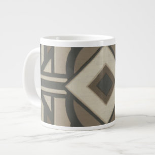 Neutral Deco Panel II Large Coffee Mug