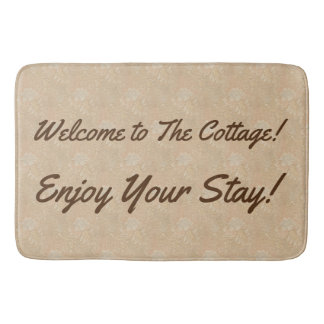 Neutral Design Cottage Guest Rental Vacation House Bath Mat
