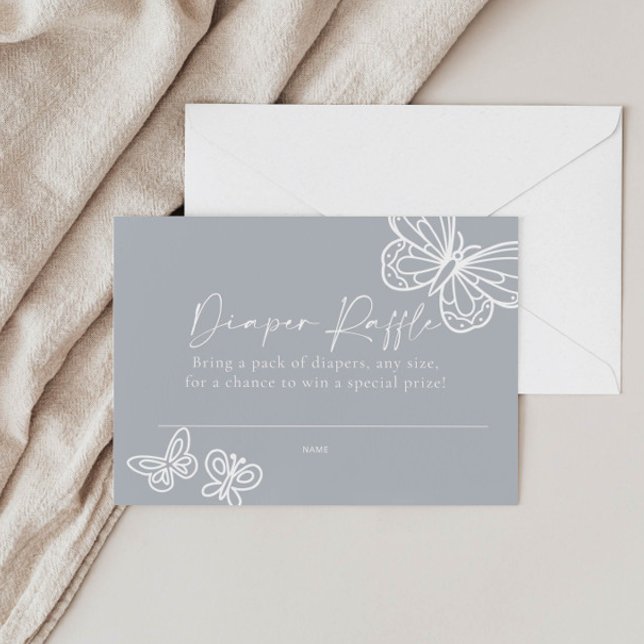 Neutral Diaper Raffle Baby Shower Card  (Creator Uploaded)