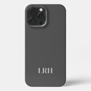 Neutral Double Layer Minimalist Initial Monogram iPhone 13 Pro Max Case