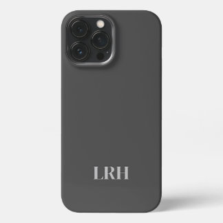 Neutral Double Layer Minimalist Initial Monogram iPhone 13 Pro Max Case