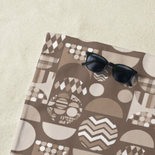 Neutral Earth Brown Nordic Scandinavian  Beach Towel