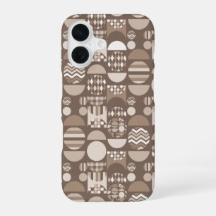 Neutral Earth Brown Nordic Scandinavian iPhone 16 Case