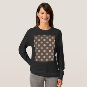 Neutral Earth Brown Polka Dots Design T-Shirt