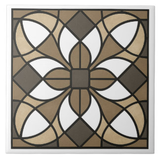 Neutral Earth Tone Glass-Look Ceramic Tile