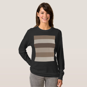 Neutral Earth Tones Stripes Pattern Design T-Shirt