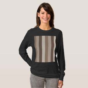 Neutral Earth Tones Stripes Pattern Design T-Shirt