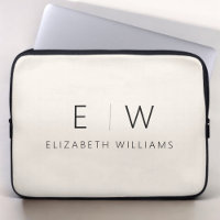 Neutral Elegant Modern Minimalist Monogram Name
