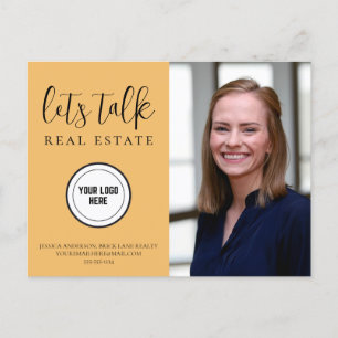 Neutral Fall Orange Real Estate Marketing Postcard