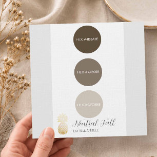 Neutral Fall Wedding Colour Palette Invitation