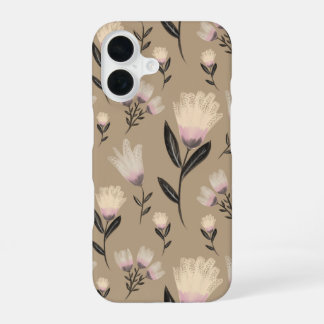Neutral Floral iPhone Case | Soft Blush Modern Bot
