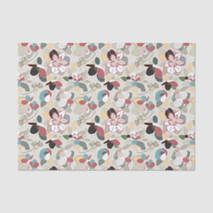 Neutral Floral Winter Magnolia Tissue Paper