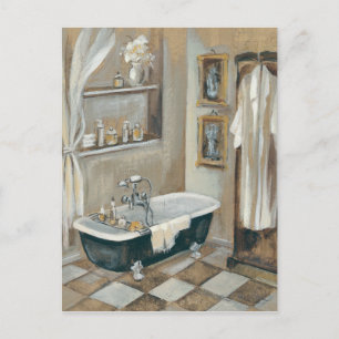 Neutral French Bathroom Postcard