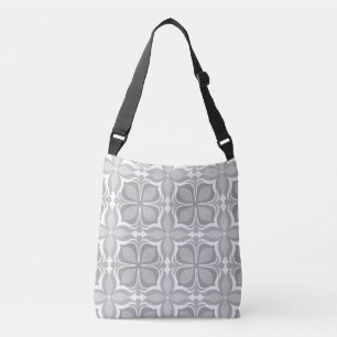 Neutral geolmetrical tiles crossbody bag