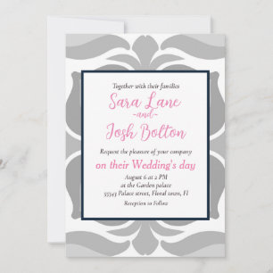 Neutral geolmetrical tiles invitation