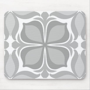 Neutral geolmetrical tiles mouse pad