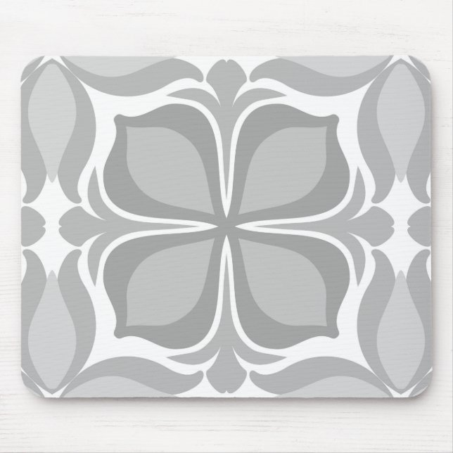 Neutral geolmetrical tiles mouse pad (Front)