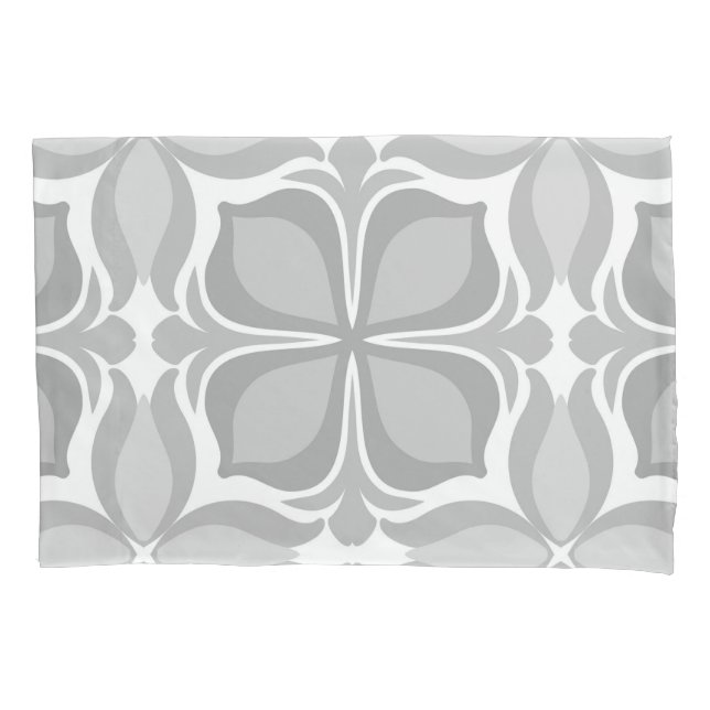 Neutral geolmetrical tiles pillowcase (Front-Left)