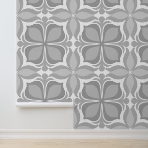 Neutral geolmetrical tiles wallpaper