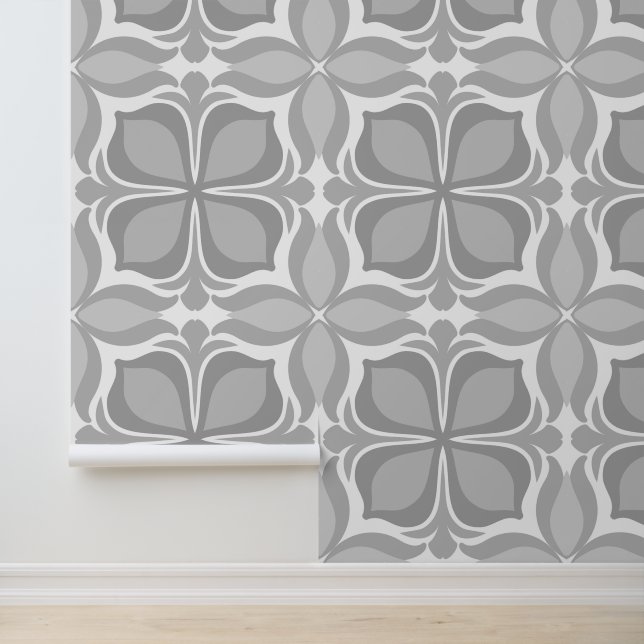 Neutral geolmetrical tiles wallpaper (Application)