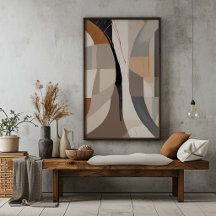 Neutral Geometric Abstract unframed