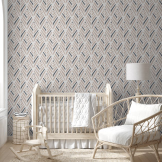 Neutral Geometric Nursery Wallpaper