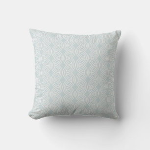 Neutral Geometric soft blue rainbow Cushion