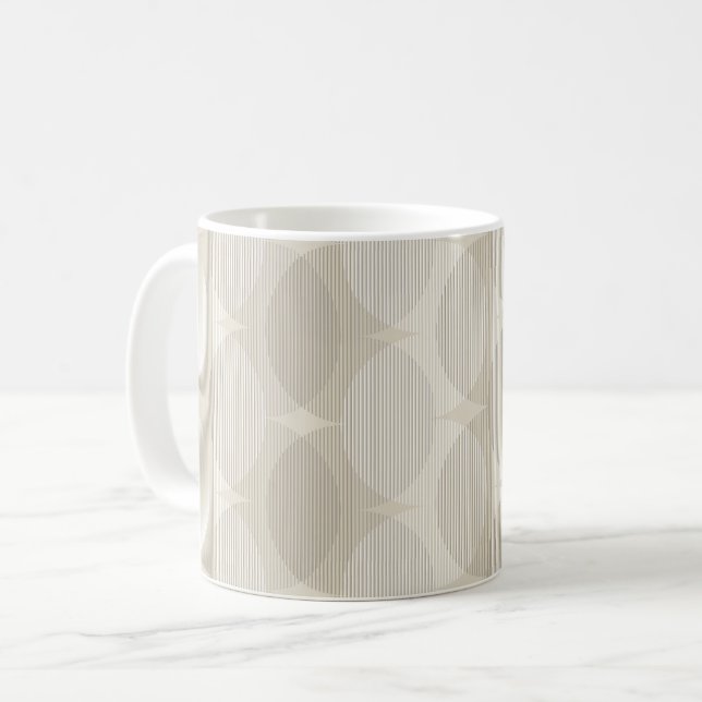 Neutral geometric waves coffee mug (Front Left)