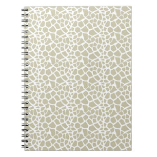 Neutral Giraffe Print Notebook