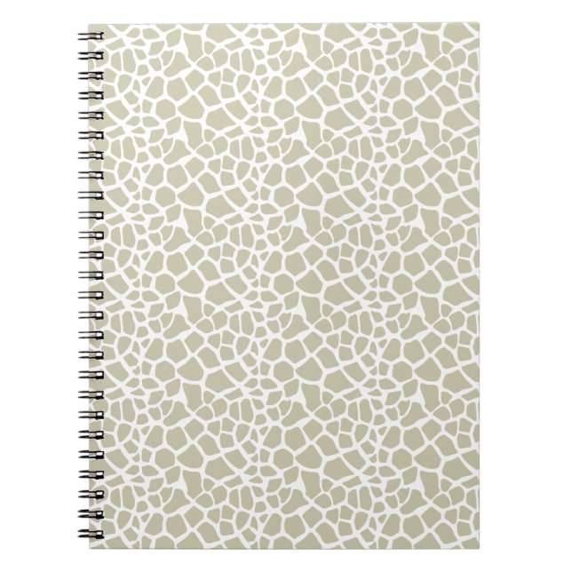 Neutral Giraffe Print Notebook (Front)