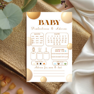Neutral Gold Balloon Baby Predictions Advice