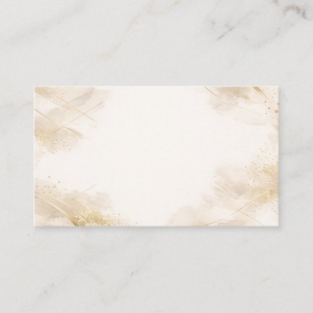 Neutral Gold Business Card Design (Front)