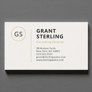 Neutral Gold Minimalist Professional Modern Business Card