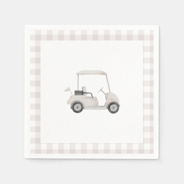 Neutral golf baby shower napkin (Front)