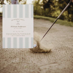 Neutral Golf Retirement Party  Invitation