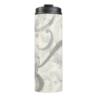 Neutral Grey and White Abstract Thermal Tumbler