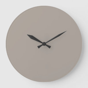 Neutral Greyed Taupe Solid Colour Pairs HGSW2475 Large Clock