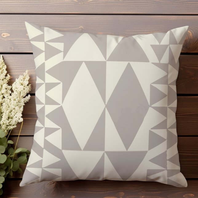 Neutral Halftone geometric pattern III Cushion (Creator Uploaded)