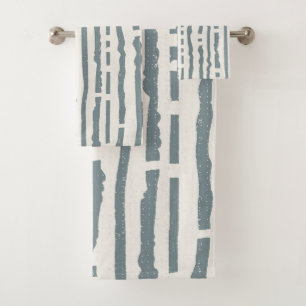 Neutral harmony simple stripes summertime collecti bath towel set