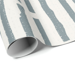 Neutral harmony simple stripes summertime collecti wrapping paper