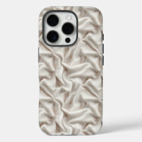 Neutral Ivory Fabric-Look iPhone Tough Case 