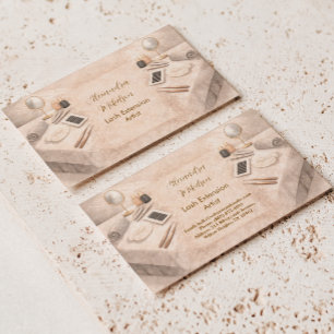 Neutral Lash Artist Business Card