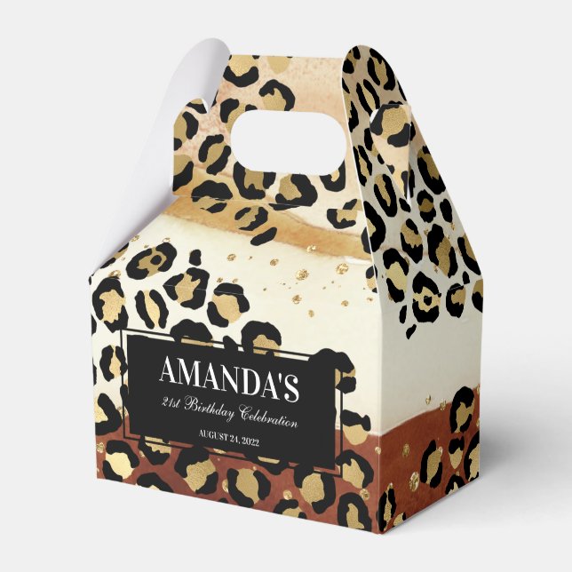 Neutral Leopard Print Favour Box (Front Side)