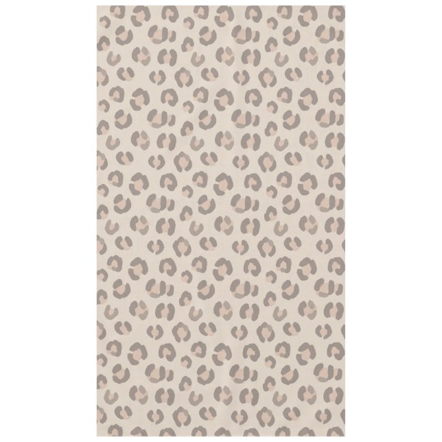 Neutral Leopard Print Pattern Tablecloth (Front)
