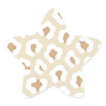Neutral Leopard Print Sticker Square 