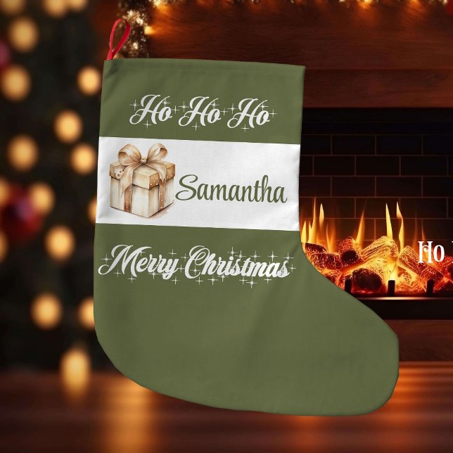 Neutral Minimal Christmas Stocking Custom (Neutral Minimal Christmas Stocking Custom)